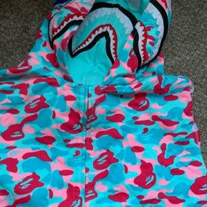 Bape double zip hoodie